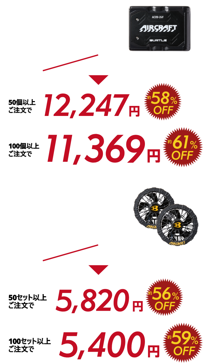 予約特典 おまとめ購入がお得!50個以上ご注文で12,247円　58％オフ